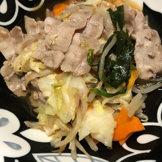 時短！レンチン料理！豚バラと野菜のさっぱり味！